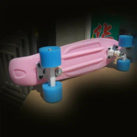 22 Skateboard Penny Board Mini Cruiser Board 22" Retro Skate Board Complete with Led Light up Wheels