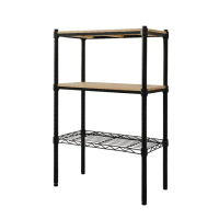 【dayneeds 日需百備】松木 60x30x90公分烤漆三層架(木板層架/收納層架/展示架/層架/鐵架)