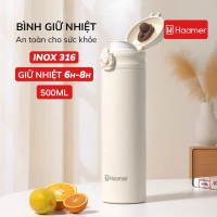 Bình giữ nhiệt Haamer, Lớp lót bằng INOX 316 an toàn cho sức khỏe giữ nhiệt đến 8h, dung tích 500ml 