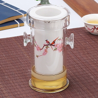 玻璃茶杯套裝紅茶茶具陶瓷泡茶壺家用過濾雙耳沖茶器花茶耐熱單壺