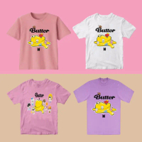 Kaos Butter BTS Anak Baju Kaos Anak Perempuan Katun Kombed Motif Butter BTS Fashion