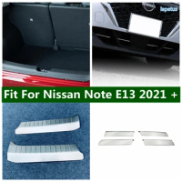 For Nissan Note E13 2021 2022 Rear Trunk Protector Plate Guard Cover Front Bumper Lower Net Grille Grill Decor Trim Accessories