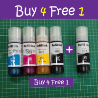 003 Refill Ink Compatible For EPSON L3110 / L3116 / L3150 / L3156 / L1110 (C,M,Y,K+BK) 4 FREE 1