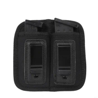 Concealed Carry Tactical Double Magazine Pouch Glock 17 19 M9 Sig G2C 9mm Airsoft Gun Mag Holder IWB Belt Clip Holster