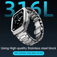2023NEW Luxury Stainless Steel Watch Band For Apple Watch Series 8/7/4/5/6/SE Smart Watch Case watch Strap