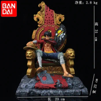 31cm Anime One Piece Monkey D Luffy Sitting Position Throne Action Figure Resin Statue Decoration Gk Collection Model Kids Gift