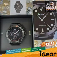 JAM SMARTWATCH PRIA JAM IGEAR TERA ORIGINAL JAM IGEAR TERA TERBARU BLACK RUBBER JAM PRIA JAM TANGAN 