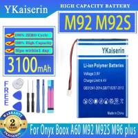 YKaiserin 3100mAh Replacement Battery For Onyx Boox A60 M92 M92S M96 plus M96plus I62ML E-book Batteries