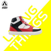 Aerostreet Hoops Putih Merah Hitam - Sepatu Sneakers Sport Pria Wanita