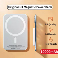 Original 1:1 Magsafe 10000mAh Power Bank Magnetic Powerbank With Fast Charging Window 15W Wireless Battery Portable For iPhone