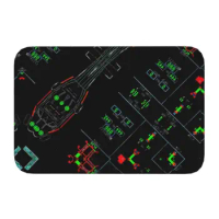 Panel 9 Pattern Aviation Helicopter Aw169 Front Door Mat Anti-Slip Indoor Waterproof Doormat Living 