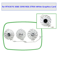 EM Cooling Fan for RTX3070 3080 3090 ROG STRIX White Graphics Card Fan Replacement Accessories