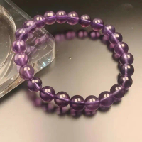 7. Brazilian Amethyst Bracelet | Meaning of Calm, Protection & Clarity | Deep Purple Glow for Focus,
