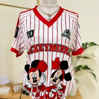 New summer sweater, fashion, V-neck, cross design, bloomers BM121, Mickey and Minnie design, outdoor