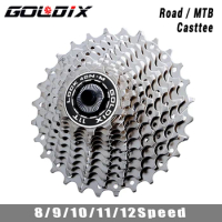 GOLDIX MTB/Road bike Cassette 11-25/28/32/34/36T bicycle freewheel 8/9/10/11/12 speed sprocket flywheel for Shimano SRAM