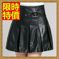 皮裙 迷你裙-百褶裙顯瘦性感女短裙63ah45【獨家進口】【米蘭精品】