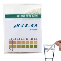 PH Balance Test Strips 100pcs Full Range 1-14 Ph Indicator Paper Lab Consumables For Canning Fruits Pet Food Amniotic Fluid