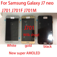NEW AMOLED LCD For Samsung Galaxy J7 neo J701 J701F J701M Display Touch Screen Digitize Assembly For Samsung J701LCD Replacement