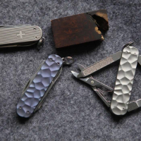 Hand Made Titanium Alloy Scales for 58 mm Victorinox Swiss Army Rambler Knife(Scales Only, Knife Not Included)