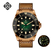 IXDAO IPOSE Bronze 39mm Diver Watch Automatic Mechanical Sapphire Crystal BGW9 Super Luminous 200m Waterproof Diver Homage Watch