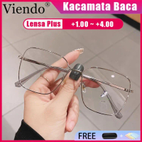 Viendo Kacamata Baca Plus Anti Radiasi Wanita Pria Terbaru Besi Cowok Frame UV400 Komputer HP Anti B