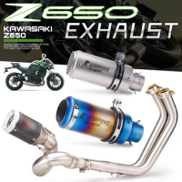 Motorcycle Exhaust Muffler 51mm Full System Front Middle Link For kawasaki Ninja650 Z650 versys650