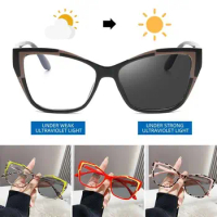 Blue Ray Blocking Anti-Blue Light Glasses Ultralight Photochromic Square Eyeglasses PC Eye Protection Computer Goggles