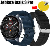 For Zeblaze Btalk 3 pro Smart Watch Strap Men women Band Nylon Canva Belt Wristband Screen Protector