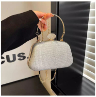 Vedlyn Vedlyn Thalina Tas Pesta Wanita Clutch Stylish Elegan – Silver