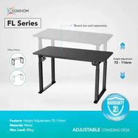 Oxihom Meja FL40 dengan Papan Meja FP Series Meja Kantor Belajar Gaming Hidrolik Naik Turun Kokoh Ku