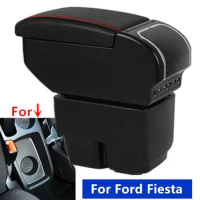 For Ford Fiesta MK7 Armrest Box For Ford Fiesta 2009-2017 Central Store Centre Console with cup holder Car accessories