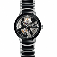RADO 雷達 官方授權 Centrix 晶萃系列 高科技陶瓷鏤空自動機械腕錶 送禮推薦-38mm R03 R30178152