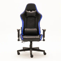 Business swivel chair, home appliance competition chair, RGB lamp belt reclinable chair leather swivel chair