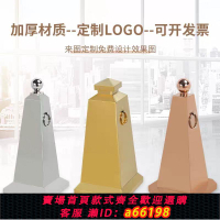 【台灣公司 可開發票】高檔不銹鋼路錐停車錐反光錐三角錐路障安全物業警示錐隔離墩專用