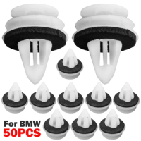 50Pcs Car Door Panel Clip Rivet With Seal Ring For BMW E34 E36 E38 E39 E46 M3 M5 Z3 X5 Car Accessories