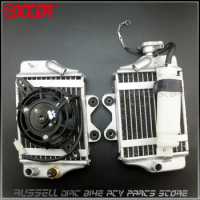 1 Pair Water cooling engine radiator with fan for Xmotos Apollo Motorcycle Zongshen Loncin Lifan 150cc 200cc engine Accessories