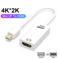4K Mini Displayport To HDMI-Compatible Converter Cable Adapter For Laptop Thunderbolt Apple MacBook Air Pro iMac Mac TV Monitor