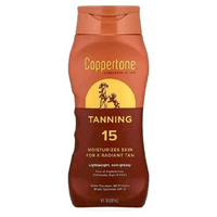 Coppertone tanning sunscreen lotion spf 15 237ml