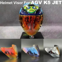 K5 Half Helmets Visor Lens Motorcycle 3/4 Open Face Helmet Lens Fit for Casco AGV K5 JET Capacete De Moto Accessories Windshield