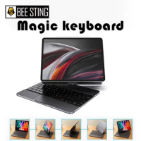 DOQO Aluminum Magic Keyboard Case For iPad Pro 12.9 11 2018 2020 2021 Air 4 5 10.9 2022 ,Rotatable Magnetic Backlight Keyboard