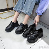 松糕鞋女厚底學生韓版百搭粗跟新款增高單鞋英倫學院風復古小皮鞋