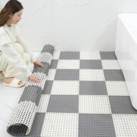1Pc Non-slip Bath Mat Waterproof Rug Bathroom Carpet Anti Slip Suction Feet Massage Cushion Pad Toilet Splicing Floor Shower Mat