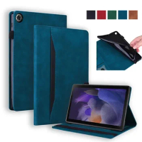Fashion Wallet Funda For Samsung Galaxy Tab A8 10.5" Smart Tablet Case SM-X200 SM-X205 Flip PU Leather Cover with TPU Back Shell