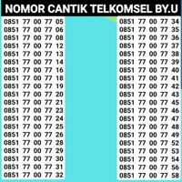 Nomor Cantik By.u Kartu Perdana Telkomsel By.u Kartu By.u 0851 77 00 77 34