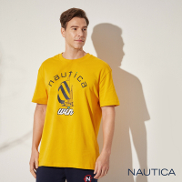 NAUTICA x Eddie Win 聯名款 男裝帆船圖騰短袖T恤-黃