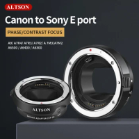 ALTSON EOS E Sony to Canon EF Lens Autofocus macro ring Auto Focus Ring for Canon EF Lens to Sony A7M3/A7R3/A600/A7S2/A7 Camera