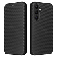 For SAMSUNG Galaxy A34 5G Flip Case Luxury Carbon Fiber Leather BOOK Shockproof Full Cover For Samsung A34 A 34 A3 4 Phone Bags