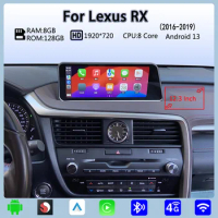 12.3“ For Lexus RX300 RX350 RX450h 2016-2019 Car Radio GPS Navigation Multimedia Player CarPlay Stereo Android 13