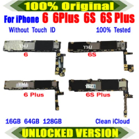 Original Unlocked For Iphone 5 5S 5C 5SE 6 Plus 6S 6SPlus Motherboard 100% Tested Without Touch ID Logic Board Clean Icloud
