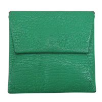 【二手名牌BRAND OFF】HERMES 愛馬仕 綠色 牛皮 Bastia 零錢包 Z刻